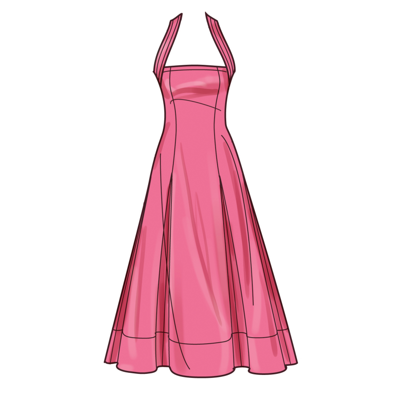 Patron Simplicity 9949.U5 (44-52) - Robe évasée à large encolure américaine