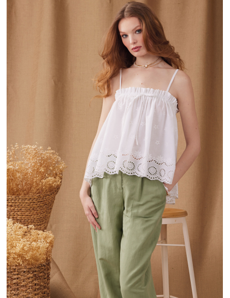 Patron Simplicity 9953.R5 (42-50) - Hauts pour femmes avec encolure élastiquée et options de volants