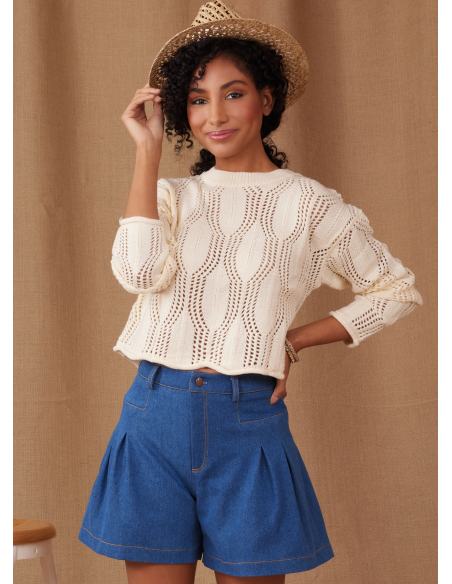 Patron Simplicity 9955.K5 (36-44) - Short et pantalon pour femmes avec plis et jambes larges