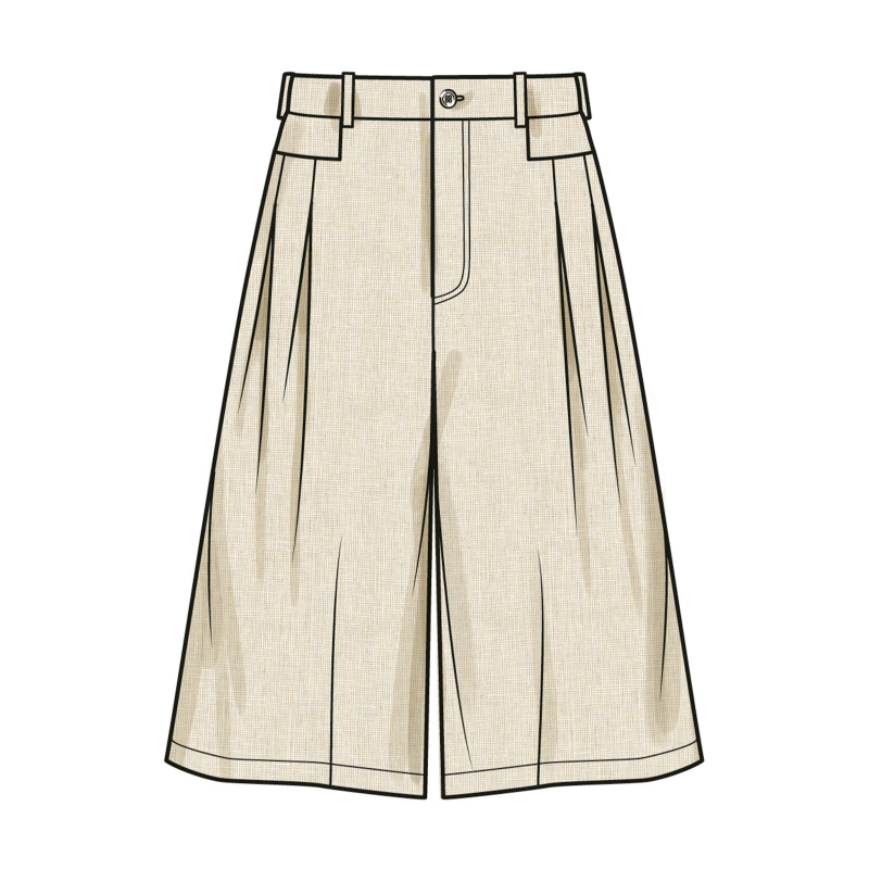 Patron Simplicity 9955.K5 (36-44) - Short et pantalon pour femmes avec plis et jambes larges