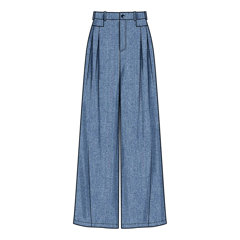 Patron Simplicity 9955.K5 (36-44) - Short et pantalon pour femmes avec plis et jambes larges