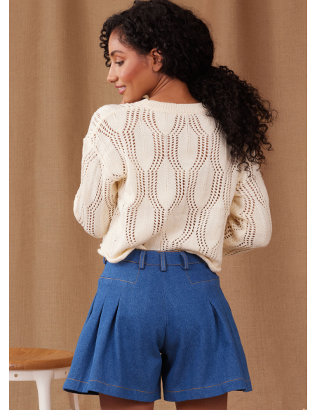 Patron Simplicity 9955.Y5 (46-54) - Short et pantalon pour femmes avec plis et jambes larges