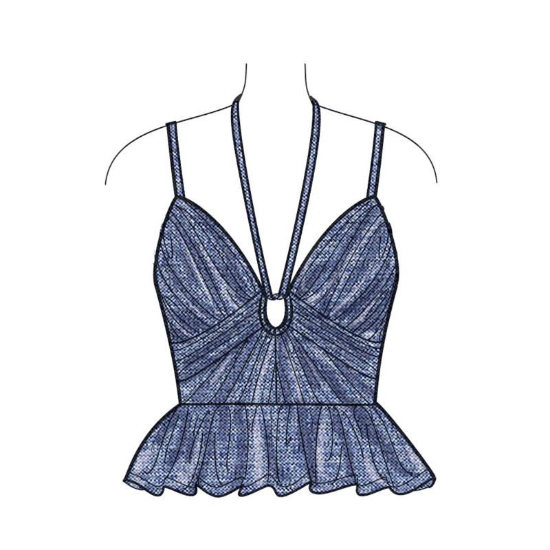 Patron Simplicity 9958.Y5 (46-54) - Ensemble haut ajusté et jupe froncée pour femme