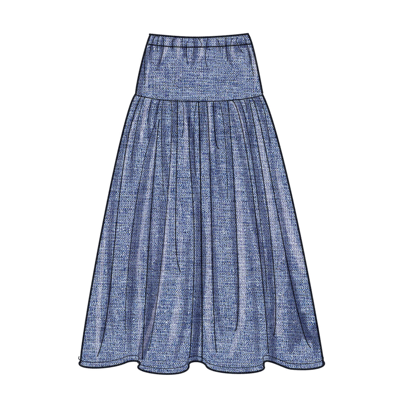 Patron Simplicity 9958.Y5 (46-54) - Ensemble haut ajusté et jupe froncée pour femme