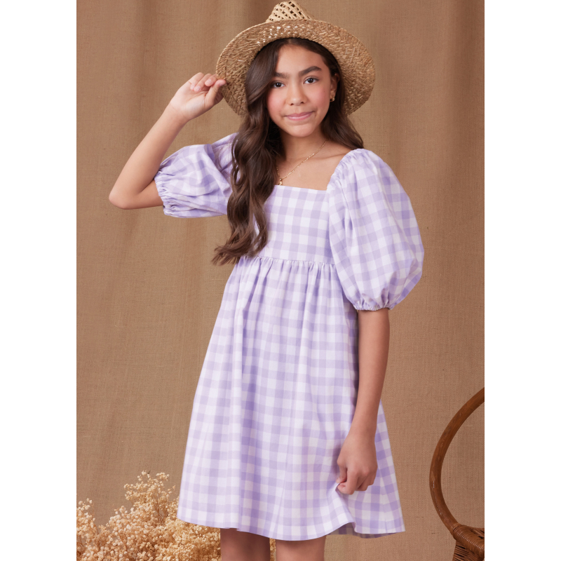 Patron Simplicity 9964.A (7-14) - Robe pour fille avec dos ouvert et variations de longueur