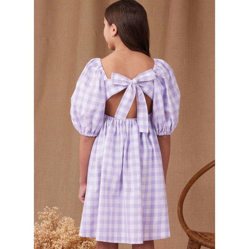 Patron Simplicity 9964.A (7-14) - Robe pour fille avec dos ouvert et variations de longueur