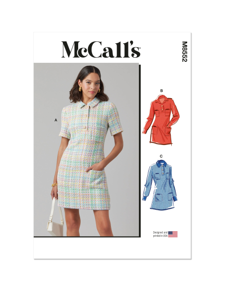 Patron McCall's 8552.Y5 (46-54) - Robe boutonnée