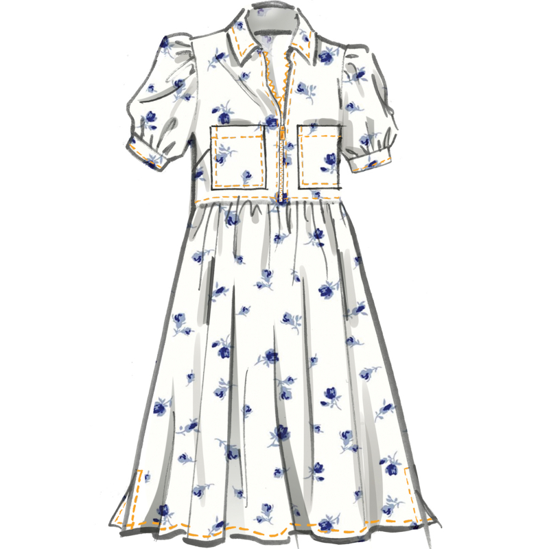 Patron McCall's 8553.H5 (34-42) - Robes à manches et longueur variées