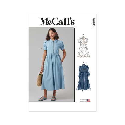 Patron McCall's 8553.H5 (34-42) - Robes à manches et longueur variées