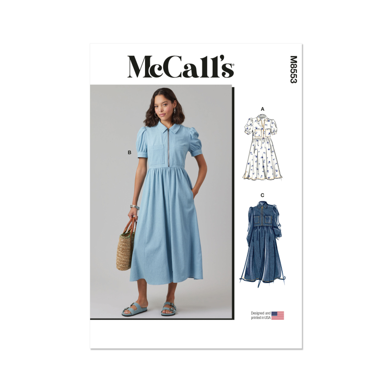 Patron McCall's 8553.H5 (34-42) - Robes à manches et longueur variées