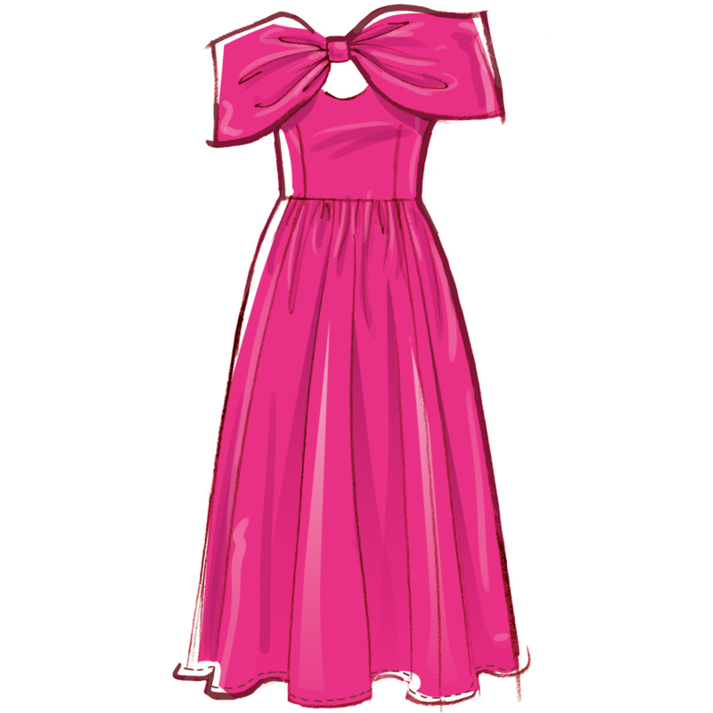 Patron McCall's 8554.Y5 (46-54) - Robes avec nœud bustier