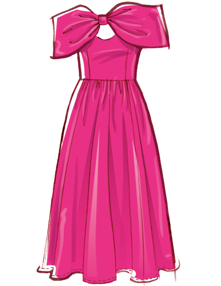 Patron McCall's 8554.Y5 (46-54) - Robes avec nœud bustier