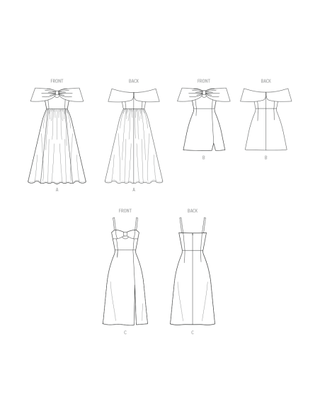 Patron McCall's 8554.Y5 (46-54) - Robes avec nœud bustier