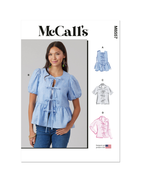 Patron McCall's 8557.AA (38-46) - Blouses à nouettes