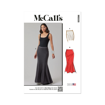 Patron McCall's 8558.Y5 (46-54) - Jupe évasée style sirène