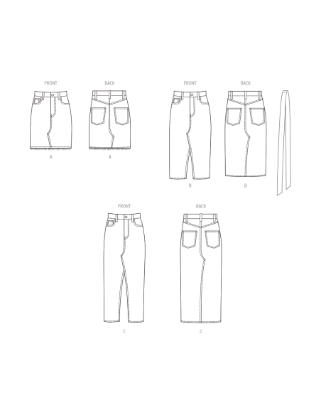 Patron McCall's 8559.W2 (50-56) -  Jupes esprit jean
