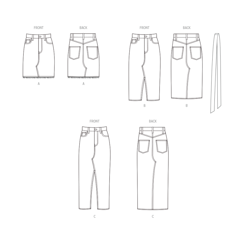 Patron McCall's 8559.W3 (58-66) -  Jupes esprit jean