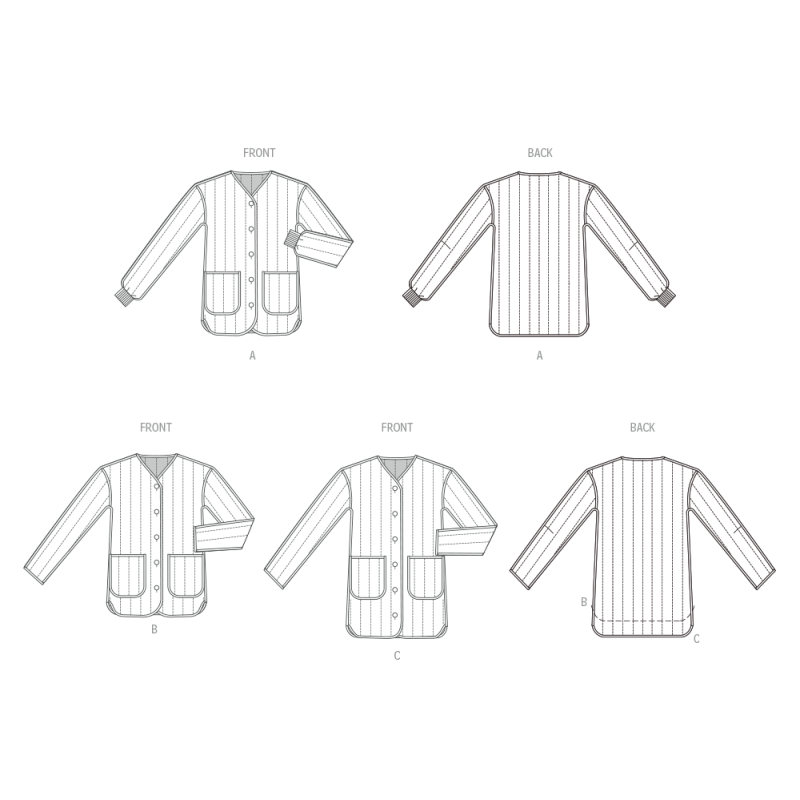 Patron McCall's 8560.U5 (44-52) - Veste matelassée