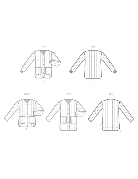 Patron McCall's 8560.U5 (44-52) - Veste matelassée