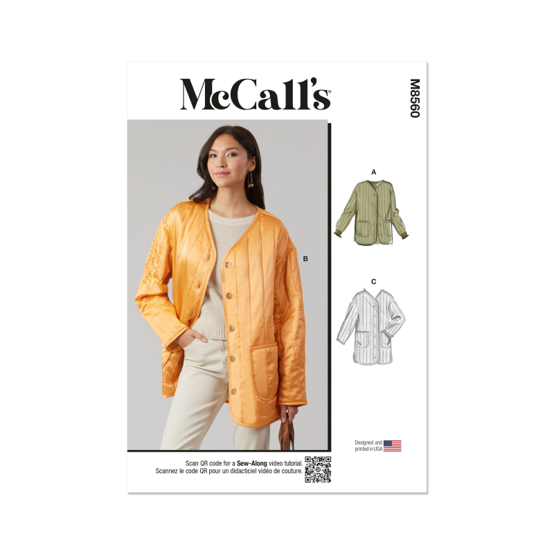 Patron McCall's 8560.U5 (44-52) - Veste matelassée