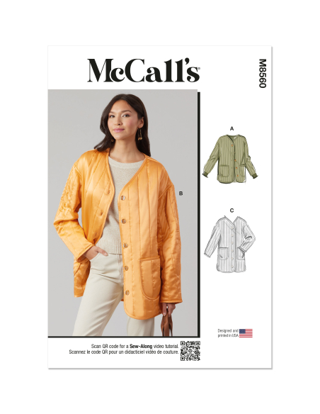 Patron McCall's 8560.U5 (44-52) - Veste matelassée