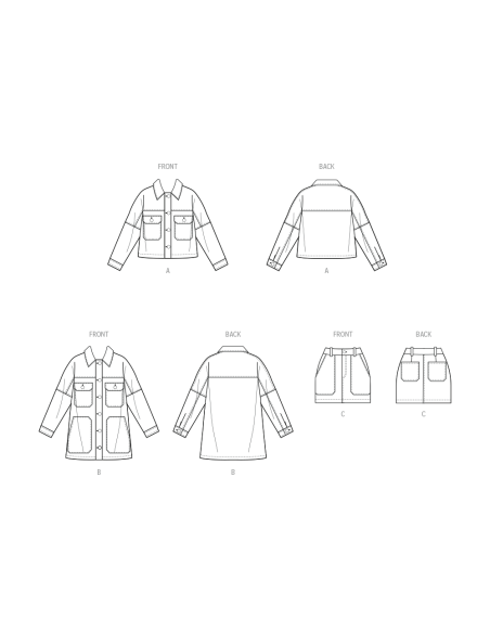 Patron McCall's 8561.K5 (36-44) - Veste et jupe courte