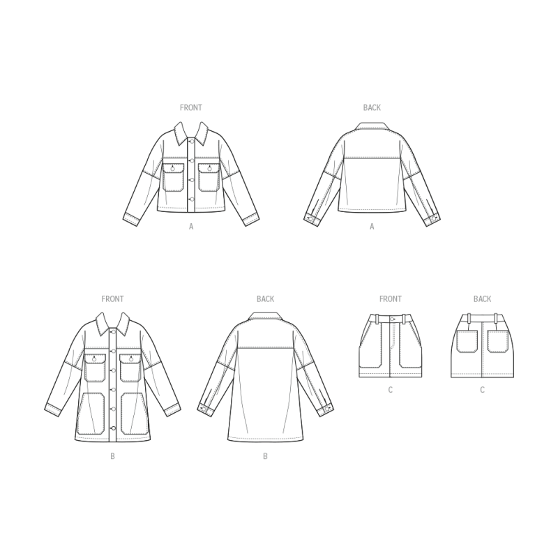 Patron McCall's 8561.Y5 (46-54) - Veste et jupe courte