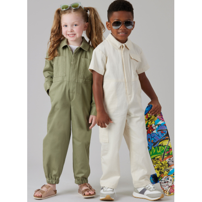 Patron McCall's 8567.A (3-9) - Combinaisons pour enfants avec variations de manches 2