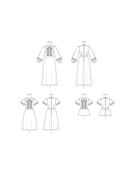 Patron McCall's 8569.H5 (34-42) - Robe avec variations de manche et haut pour jeunes femmes