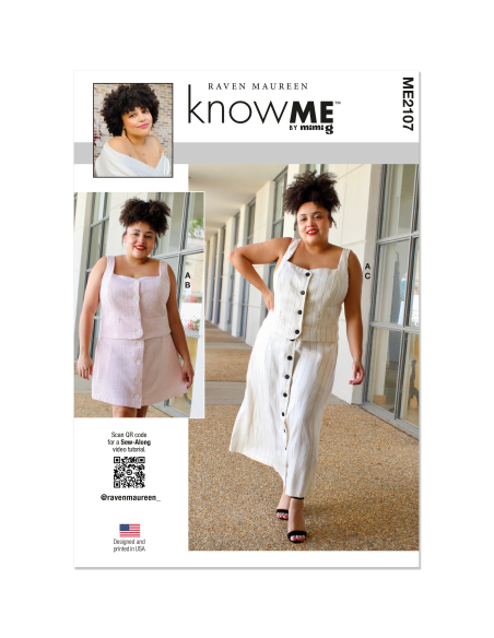 Patron KnowMe 2107.K5 (36-44) - Haut et jupe en deux longueurs