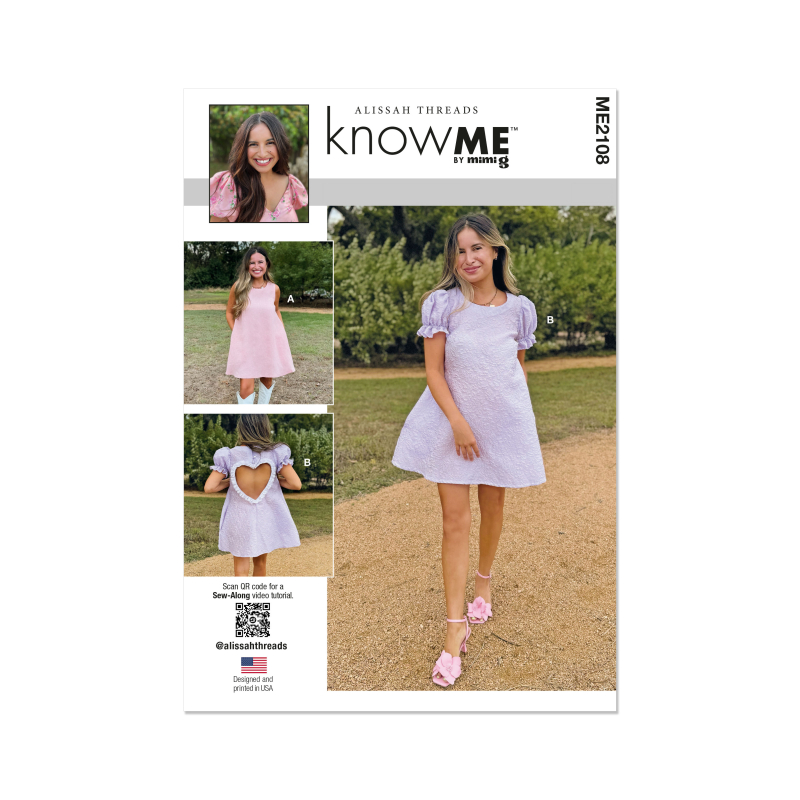 Patron KnowMe 2108.D5 (32-40) - Robe avec variations de manche