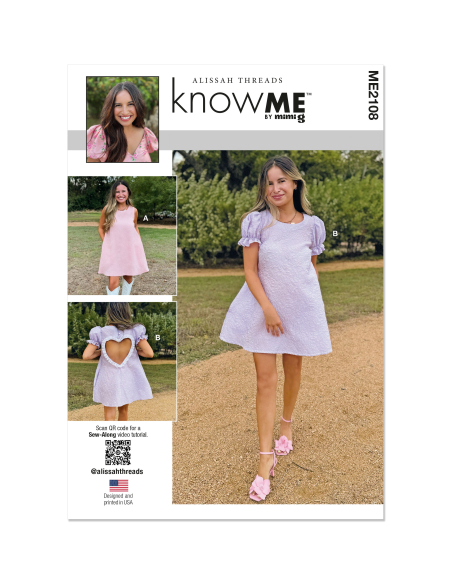 Patron KnowMe 2108.R5 (42-50) - Robe avec variations de manche