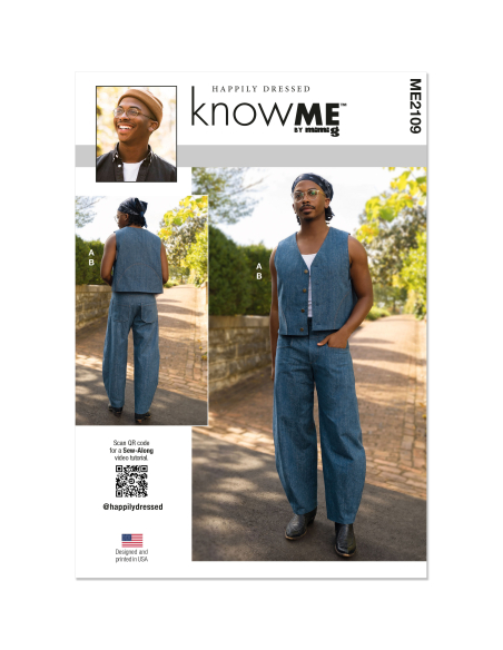 Patron KnowMe 2109.AA (46-54) - Gilet et pantalon pour homme