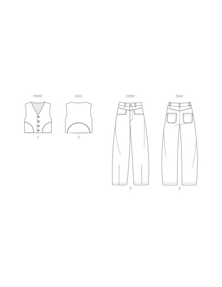 Patron KnowMe 2109.BB (56-64) - Gilet et pantalon pour homme