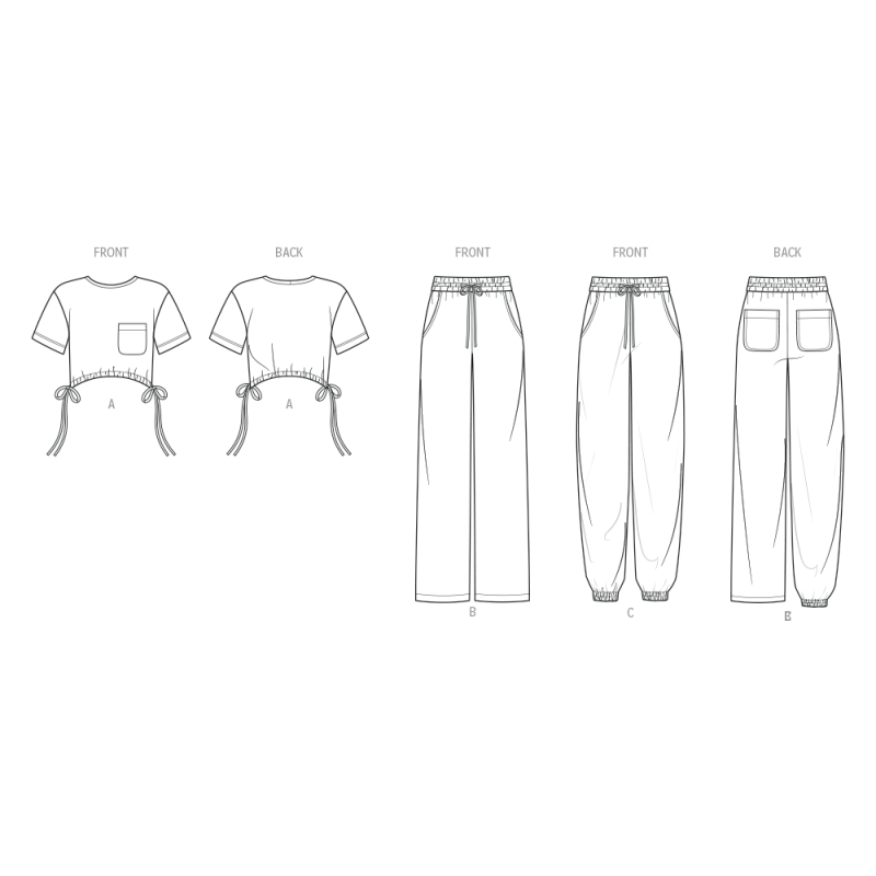 Patron KnowMe 2110.BB (48-56) - Haut en tricot et pantalons tissés
