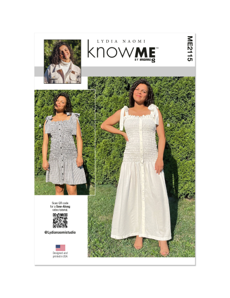 Patron KnowMe 2115.Y5 (46-54) - Robe à smocks avec détails raffinés