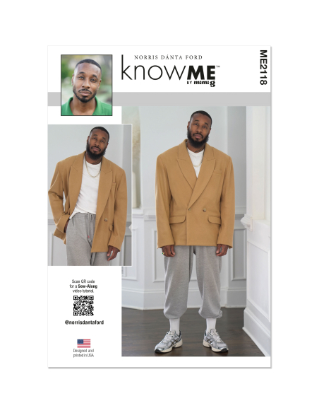 Patron KnowMe 2118.AA (46-54) - Veste oversize croisée avec détails raffinés