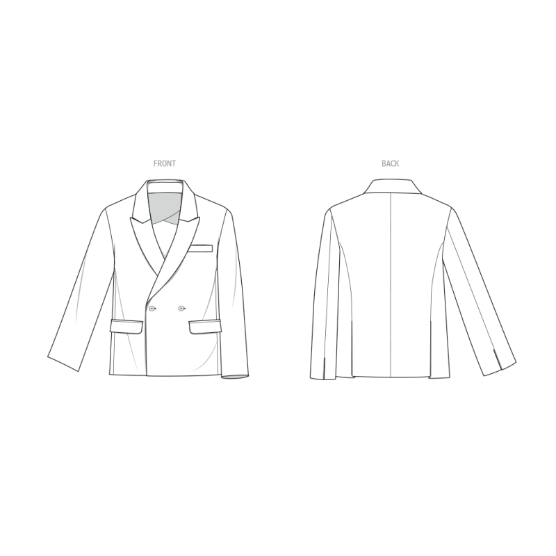 Patron KnowMe 2118.BB (56-64) - Veste oversize croisée avec détails raffinés