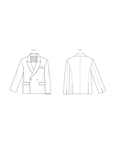 Patron KnowMe 2118.BB (56-64) - Veste oversize croisée avec détails raffinés