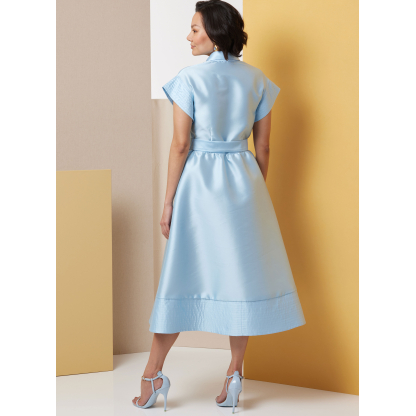 Patron Butterick 7021/H5 (34-42) -  Robes boutonnées à col pointu 2