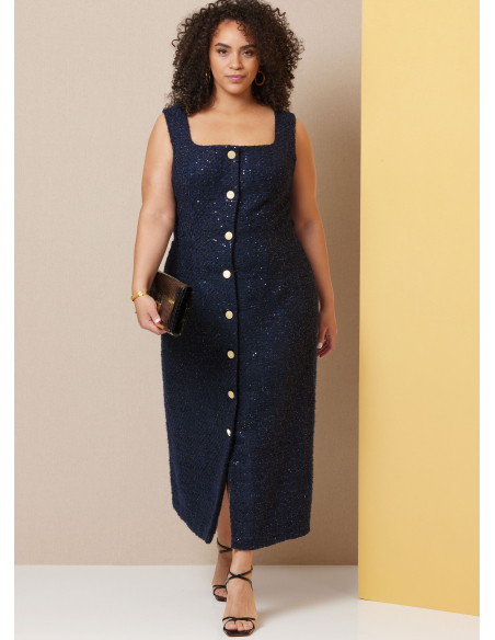 Patron Butterick 7022 AA (38-46) - Robes ajustées sans manches à encolure carrée