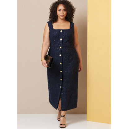 Patron Butterick 7022 BB (50-56) - Robes ajustées sans manches à encolure carrée 2
