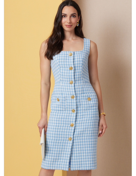 Patron Butterick 7022 BB (50-56) - Robes ajustées sans manches à encolure carrée