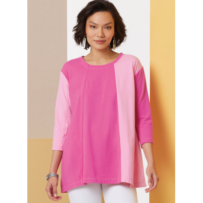 Patron Butterick 7023 A (32-54) - Tuniques amples à manches 3/4 2
