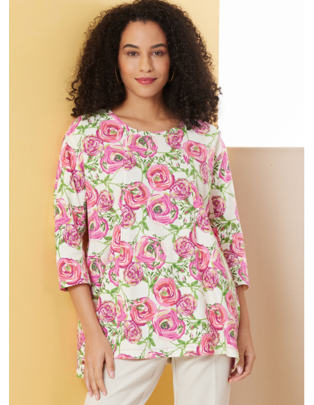 Patron Butterick 7023 A (32-54) - Tuniques amples à manches 3/4