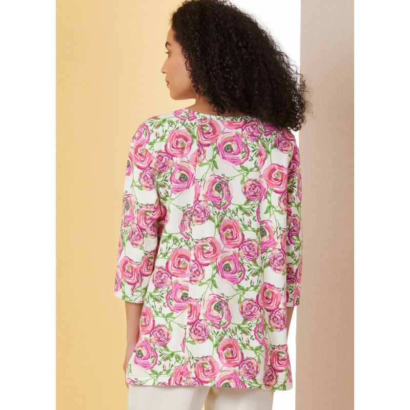 Patron Butterick 7023 A (32-54) - Tuniques amples à manches 3/4