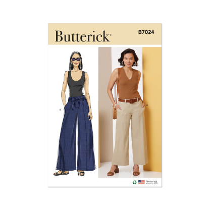 Patron Butterick 7024 K5 (36-44) - Pantalons à jambes larges
