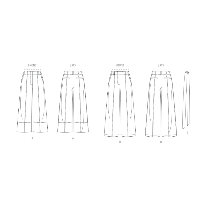 Patron Butterick 7024 K5 (36-44) - Pantalons à jambes larges