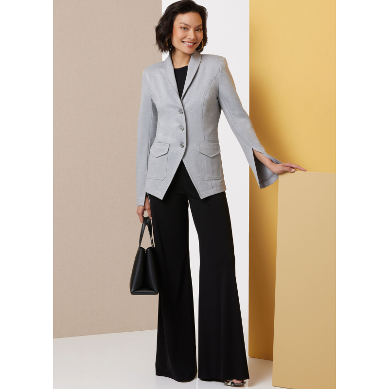 Patron Butterick 7026 K5 (36-44) - Vestes à col châle et manches fendues