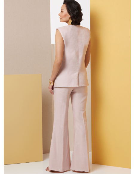 Patron Butterick 7027 K5 (36-44) - Gilet moulant et pantalon évasé